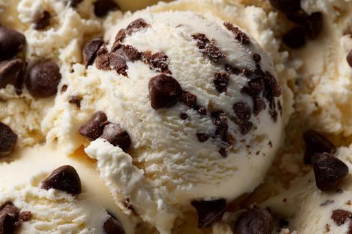 チョコレートチップアイスクリーム チョコレートチップアイスクリームの写真