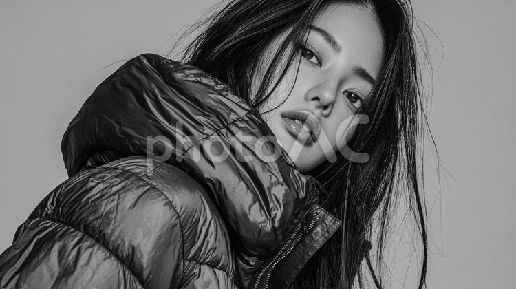 冬服モデルの女性 モデル,女性,日本人の写真素材