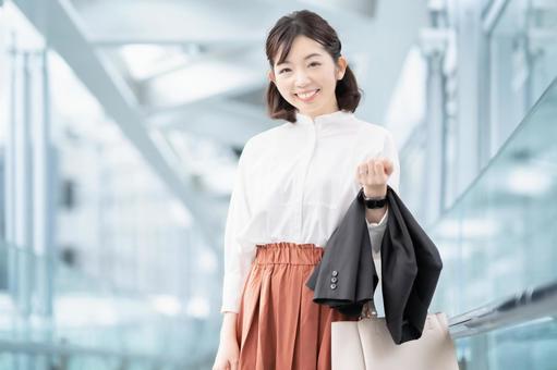 Working mother with a smile, JPG Working mother with a smile, female, business person, office, JPG