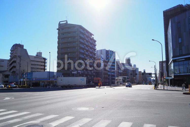 江戸川区葛西の街並み（東京都） 冬,葛西,街並みの写真素材