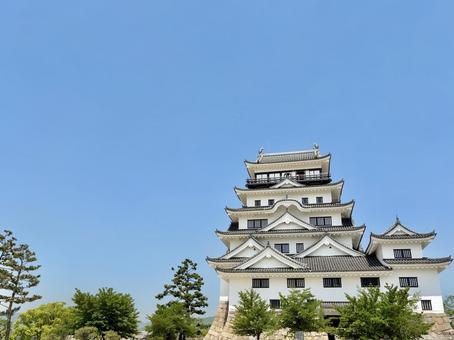 快晴の青空と福山城 快晴の青空と福山城 福山城,天守閣,天守の写真素材