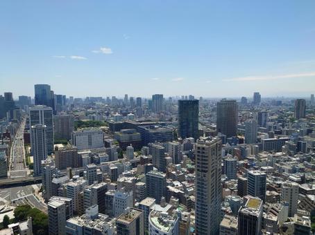 東京タワーから見た景色 街並み,東京,自然の写真素材