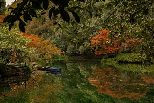 杭州・九溪 紅葉 九溪,杭州,中国の写真素材