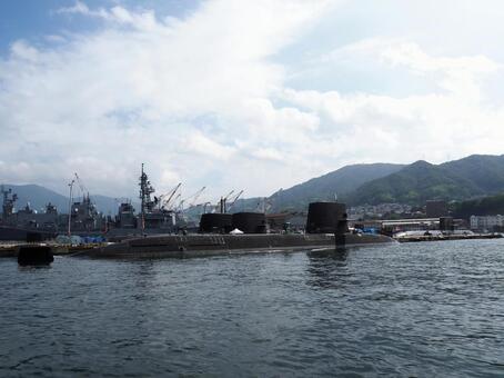 広島県呉市　アレイからすこじま 広島県,呉市,潜水艦の写真素材