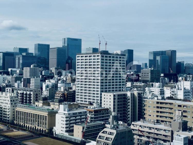 都市の街並み マンション,街並み,風景の写真素材