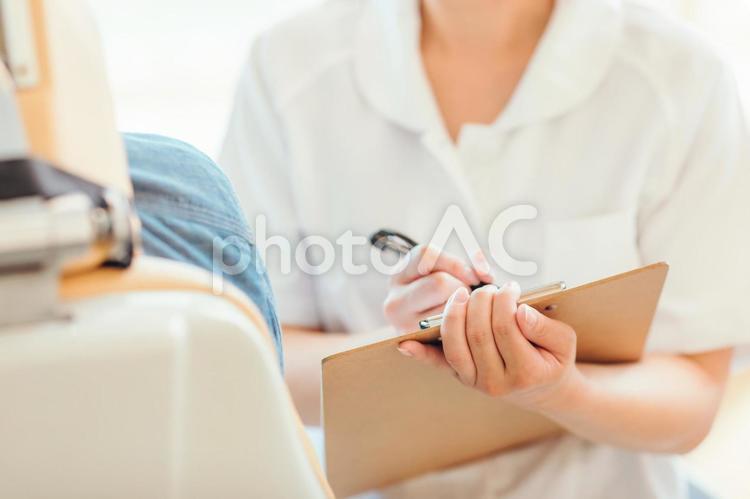 看護師と患者 看護師,カウンセリング,歯医者の写真素材