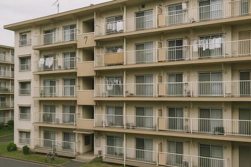 団地で集合生活の暮らし 団地で集合生活の暮らしの写真