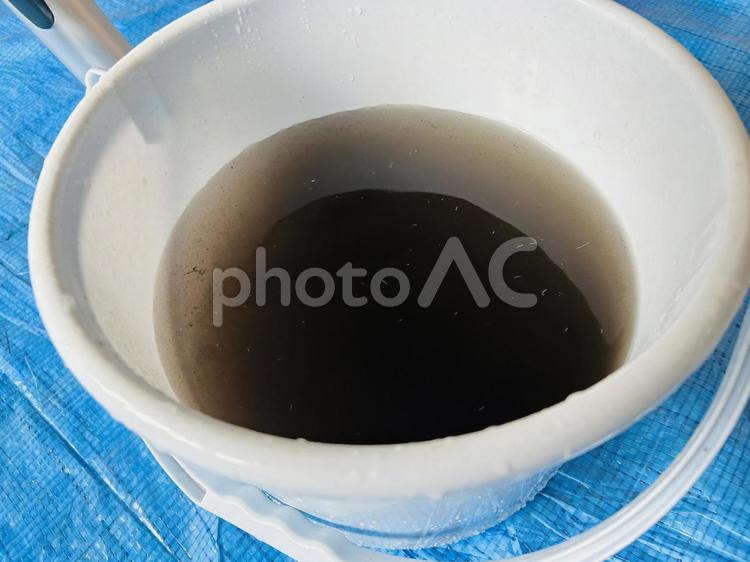 エアコンクリーニングの汚水 エアコン,クリーニング,掃除の写真素材