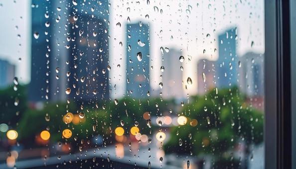 雨の街 雨の街の写真