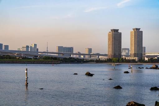 ベイエリアの都市風景 都市風景,都市,都会の写真素材