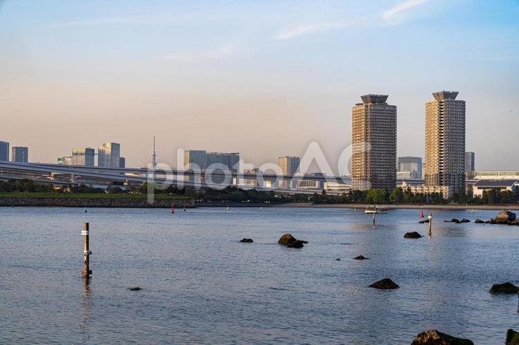 ベイエリアの都市風景 都市風景,都市,都会の写真素材