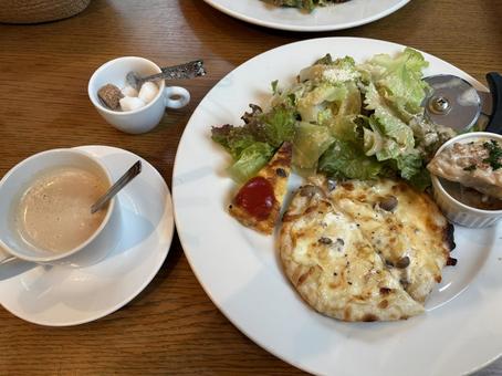 ピザランチ ピザランチ ピザ,ライス,ごはんの写真素材