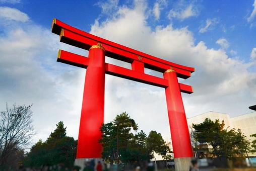 大鳥居 大鳥居 神社,神宮,鳥居の写真素材