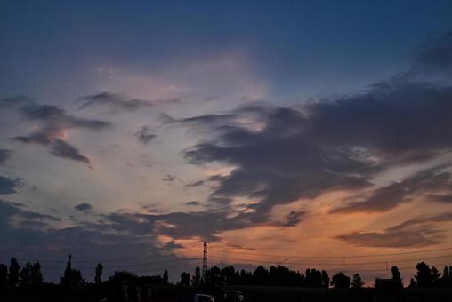 夕焼け 2025/7/29 夕焼け 2025/7/29 夕焼け,夕暮れ,夕方の写真素材
