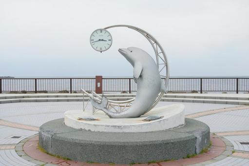 ノシャップ岬 イルカ像 ノシャップ岬 イルカ像 ノシャップ岬,イルカ像,恵山泊漁港公園の写真素材