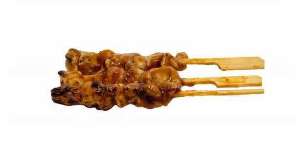 焼き鳥の串　たれ　（背景透過） 焼き鳥,やきとり,鶏肉の写真素材