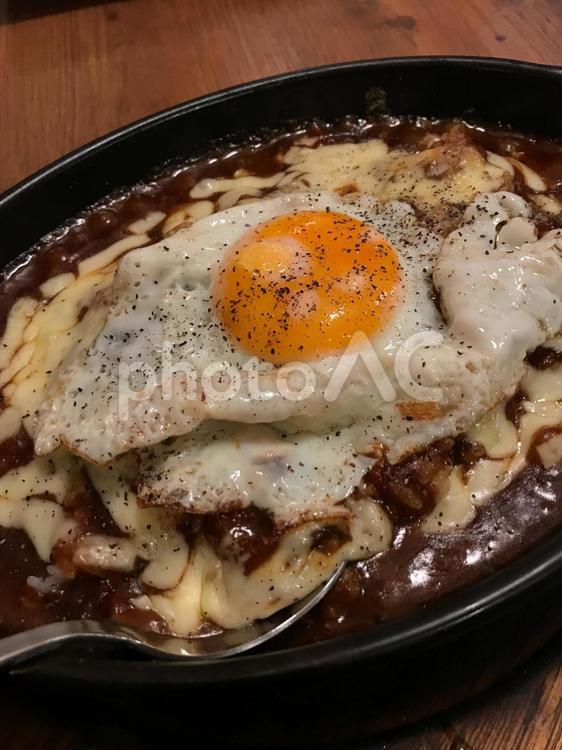 チーズカレードリア目玉焼きのせ ドリア,カレー,目玉焼きの写真素材