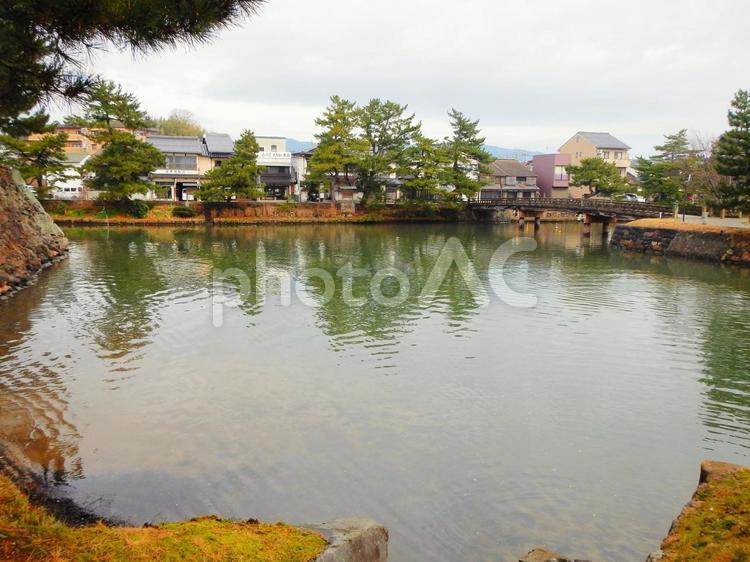 松江城の堀　島根県 城,石垣,史跡の写真素材