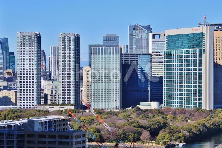 東京・都市イメージ（汐留・築地市場） 汐留,タワーマンション,タワマンの写真素材
