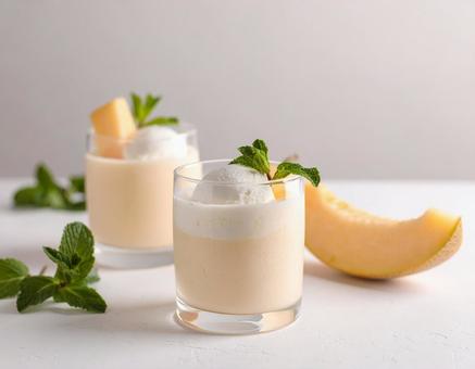 メロンのスイーツの写真