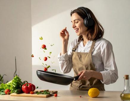 料理をする人 料理をする人の写真