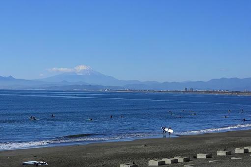 湘南海岸4 湘南海岸,富士山,神奈川の写真素材
