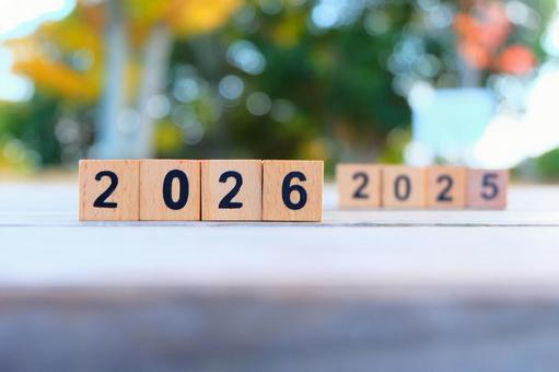 2025年から2026年へ 2026,2025,2026年の写真素材