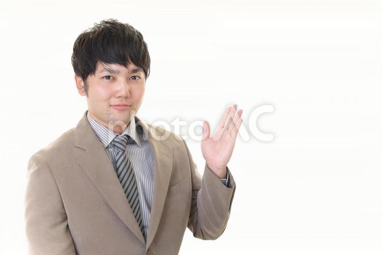 案内する男性 ビジネス,ビジネスマン,男性の写真素材