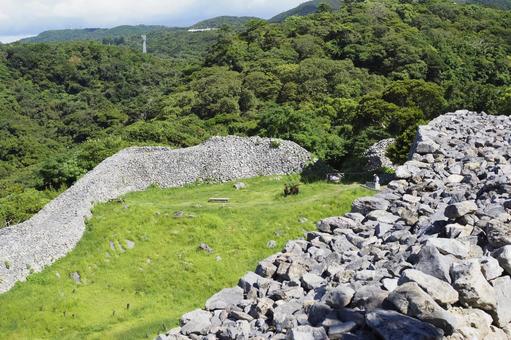 Okuma (Ushimi) at the ruins of Nakijin Castle, JPG