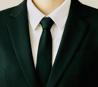 礼服胸元 スーツ,礼服,黒の写真素材