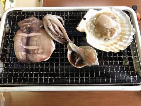 海鮮焼き 海鮮焼き 海鮮,焼き,貝の写真素材