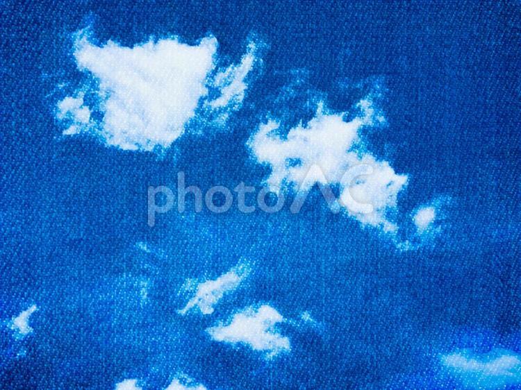 デニム調な空 デニム,生地,空の写真素材