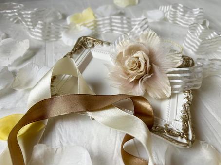 Romantic beauty wallpaper with roses and ribbons, JPG Romantic beauty wallpaper with roses and ribbons, JPG