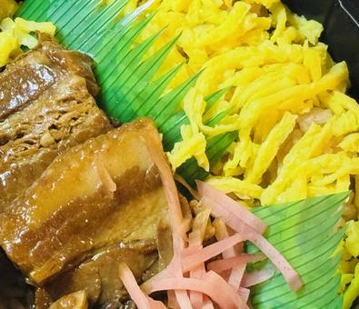 ランチ 角煮,弁当,美味しいの写真素材