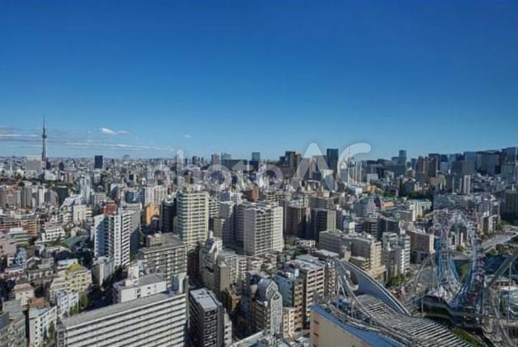 文京区から見る墨田区方面 墨田区,東京,スカイツリーの写真素材