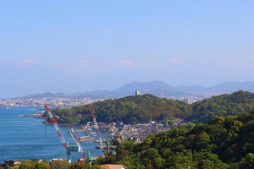 しまなみ海道を見渡す しまなみ海道を見渡す しまなみ海道,四国,海の写真素材