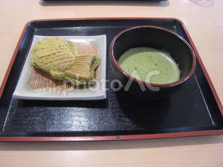 抹茶とたい焼き お茶,たい焼き,抹茶の写真素材