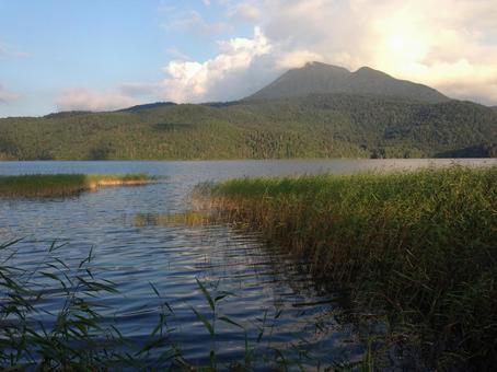 阿寒湖 阿寒湖 北海道,雄大,絶景の写真素材