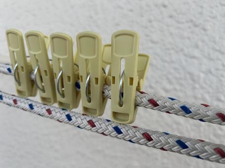 洗濯バサミ 組紐,紐,ひもの写真素材