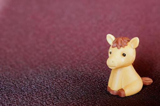 来年への準備 年賀状,干支,仔馬の写真素材