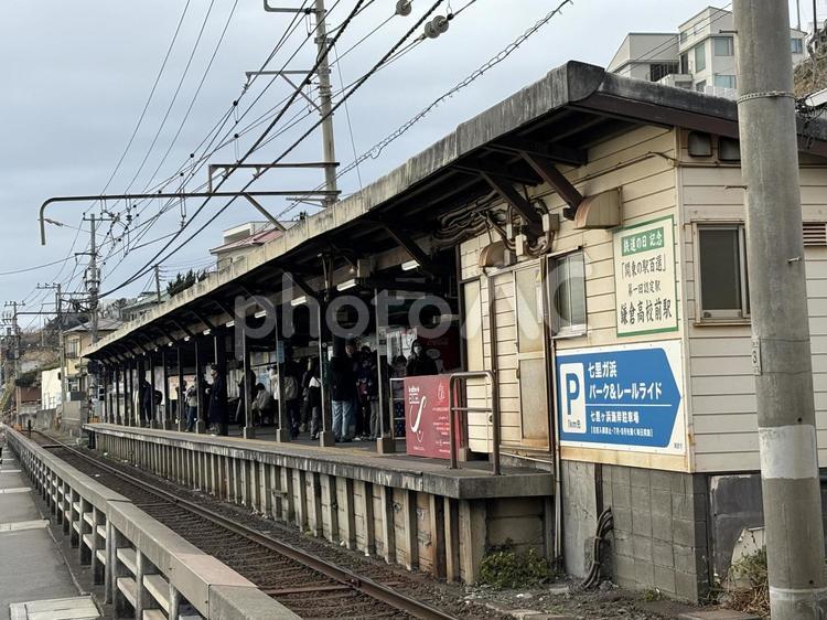 鎌倉高校前駅　風景 風景,鎌倉,鎌倉高校前駅の写真素材