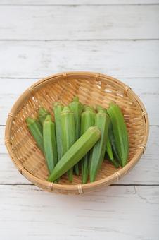 オクラ オクラ,食用果実,野菜の写真素材