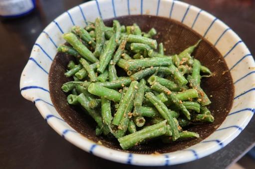 Kidney beans with sesame sauce, JPG Kidney beans with sesame sauce, JPG