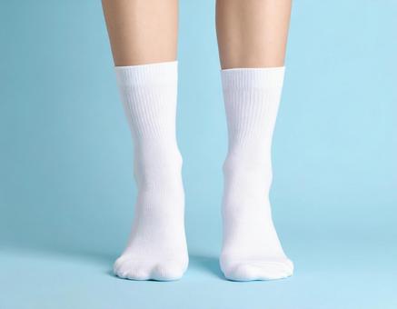 白い靴下 白い靴下の写真