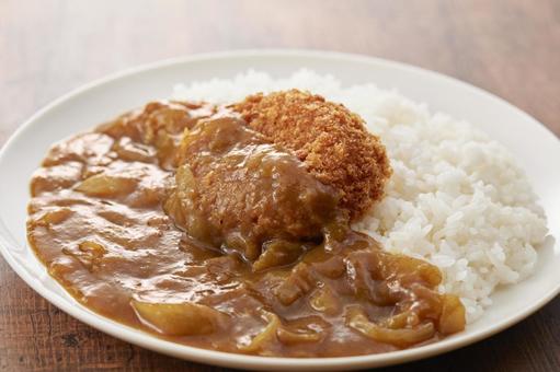 コロッケカレー コロッケカレー コロッケカレー,コロッケ,カレーの写真素材