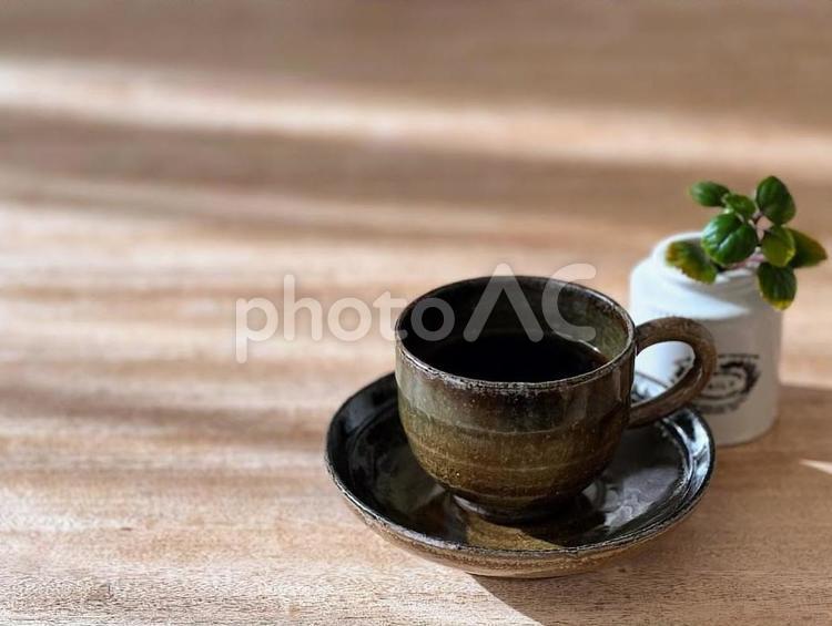 文字入力スペースあり　コーヒーの素材 コーヒー,珈琲,カフェの写真素材