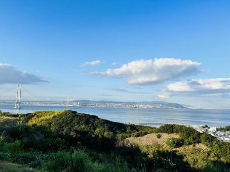 Photo, awaji highway oasis, akashi kaikyo bridge, awaji, 