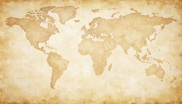 ヴィンテージペーパー 世界地図 ヴィンテージペーパー 世界地図の写真