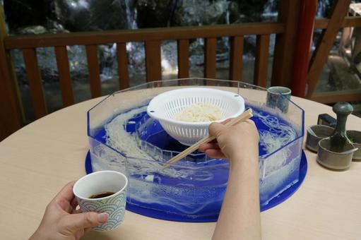 そうめん流し 調音の滝 そうめん流し 調音の滝の写真