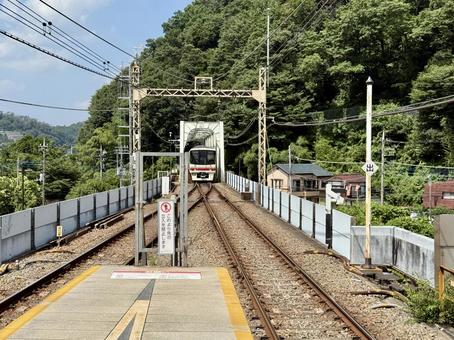高尾山口駅のホーム 2025年夏 高尾山口駅のホーム 2025年夏 駅のホーム,プラットホーム,麓の写真素材